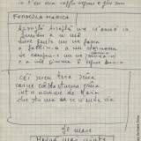 Appunti di Fabrizio De André preparatori alla stesura di ‘Â çimma (Fondazione Fabrizio De André Onlus)
