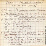 Appunti di Fabrizio sui lavori da completare a fine diga (Fondazione Fabrizio De André Onlus)