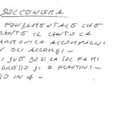 Un appunto di Fabrizio De André sull'esecuzione di Dolcenera (Fondazione Fabrizio De André Onlus)