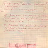 Appunti di Fabrizio De André preparatori alla stesura di Khorakhané (Fondazione Fabrizio De André Onlus)